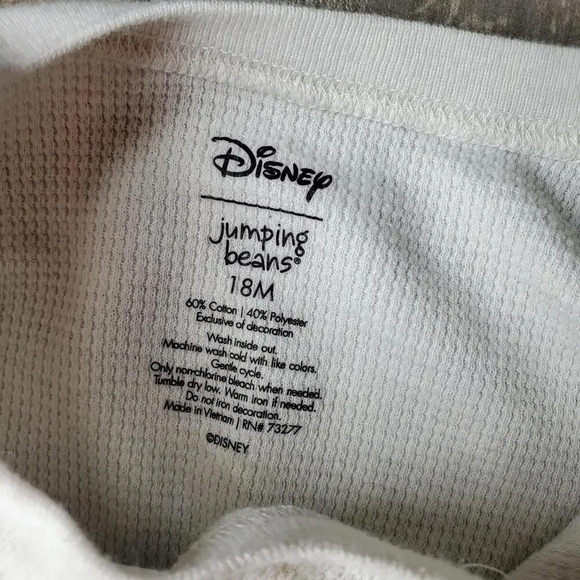 Disney and Jumping Beans Size 18m Mickey Mouse Long Sleeve Knit Bodysuit EUC - Picture 2 of 12